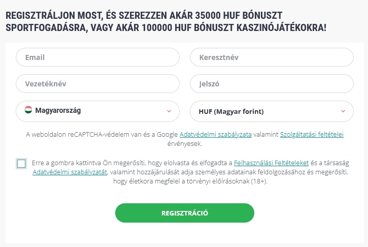 Egyszerűsített regisztráció